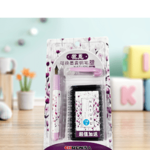 Chrena Cartridge Fountain Pen with 20 Cartridge Ink Tanks (Ink Color - Blue) - Nature