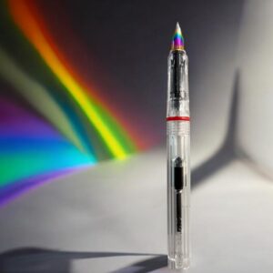 Chrena  Fountain Pen, Transparent Body - 6 Pcs, Rainbow Nip Design
